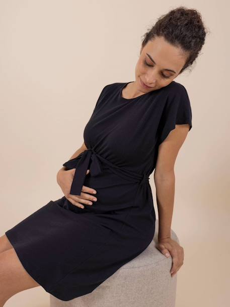 Zwangerschapsnachthemd Adina ENVIE DE FRAISE zwart - vertbaudet enfant 