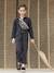 Jumpsuit meisjes met 'worker'-stijl antraciet - vertbaudet enfant 