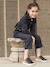Jumpsuit meisjes met 'worker'-stijl antraciet - vertbaudet enfant 