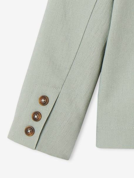 Feestelijk jasje voor jongens van katoen/linnen beige+blauw+donker marineblauw+lichtbeige+saliegroen - vertbaudet enfant 