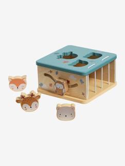 Speelgoed-LES AMIS DE LA FORÊT kubus met inzetvormen van FSC® hout