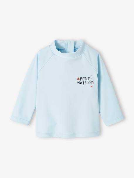 Zwemshirt met UV-bescherming klein matroos voor jongens hemelsblauw - vertbaudet enfant 