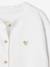 Basic gebreid babyvest met geborduurd hartje koraal+wit - vertbaudet enfant 