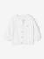 Basic gebreid babyvest met geborduurd hartje koraal+wit - vertbaudet enfant 