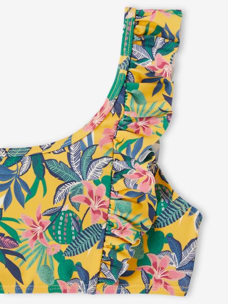2-delig badpak met exotische print mosterdgeel - vertbaudet enfant 