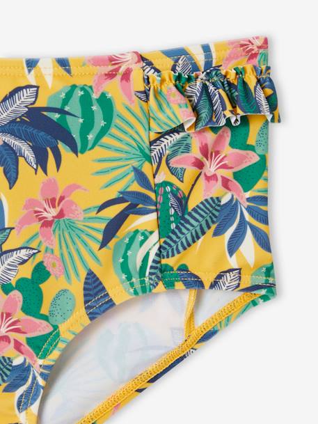 2-delig badpak met exotische print mosterdgeel - vertbaudet enfant 