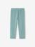 Set van 2 leggings meisje tot halverwege de kuit gemêleerd grijs+smaragdgroen+zachtpaars - vertbaudet enfant 