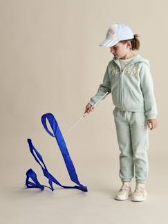 Meisje-Broek-Molton joggingbroek voor meisjes met paperbag ceintuur