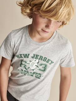 Jongens-T-shirt, poloshirt, souspull-Sportief jongensshirt met motief