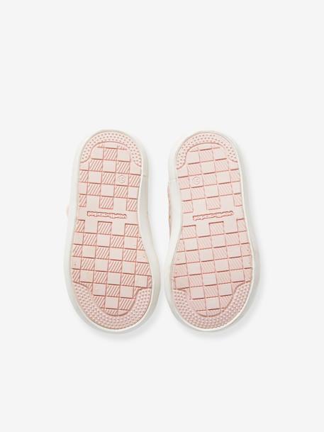 Stoffen tennisschoenen met klittenband voor babymeisjes groen madeliefjesprint+ijsblauw+paars, bedrukt+roze, bedrukt+veel roze+WIT - vertbaudet enfant 