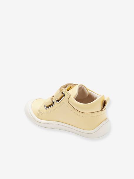 Soepele leren laarsjes voor de eerste stapjes van baby's bordeauxrood+fuchsia+goud+lichtgeel+marineblauw+rozen - vertbaudet enfant 
