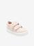 Stoffen tennisschoenen met klittenband voor babymeisjes groen madeliefjesprint+ijsblauw+paars, bedrukt+roze, bedrukt+veel roze+WIT - vertbaudet enfant 
