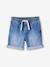 Denim jongensbermuda, gemakkelijk aan te trekken blauw, bedrukt+blauw, gestreept+denimgrijs+double stone+stone - vertbaudet enfant 