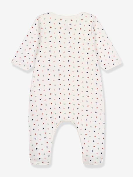 Baby-pyjamarompertje met hartjes PETIT BATEAU wit, bedrukt - vertbaudet enfant 