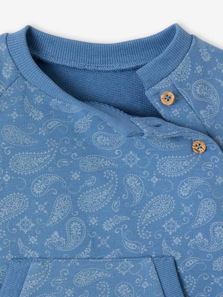 Babysweater met bandanamotief blauw - vertbaudet enfant 