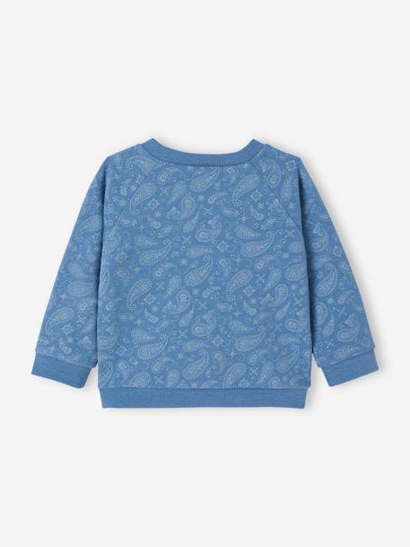 Babysweater met bandanamotief blauw - vertbaudet enfant 