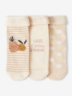 Baby-Sokken, kousen-Set van 3 paar 'ananas' babysokjes