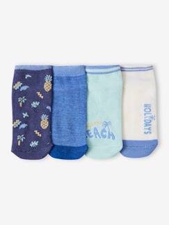 Jongens-Ondergoed-Sokken-Set van 4 paar enkelsokken 'holidays' voor jongens