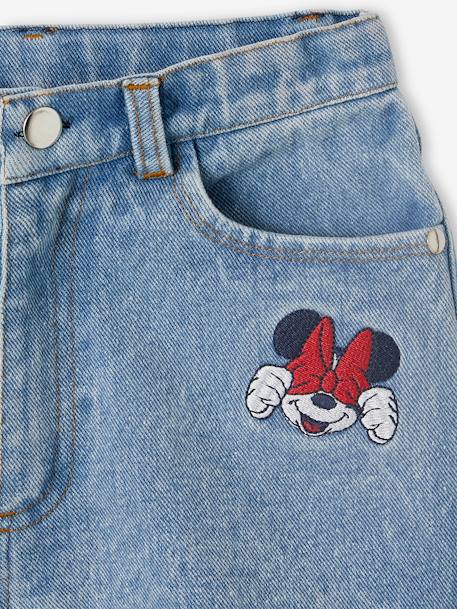 Denim Disney® Minnie geborduurde meisjesshort ongewassen denim - vertbaudet enfant 