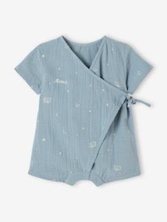 Baby-Pyjama, surpyjama-Pyjashort voor baby's personaliseerbaar van katoengaas
