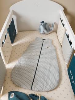 Linnengoed en decoratie-Baby beddengoed-Bedomtrek-Stootrand NAVY SEA, bevat linnen