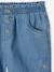 Lichtgewicht denim meisjesshort die gemakkelijk aan te trekken is gebleekt denim+stone - vertbaudet enfant 