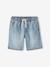 Denim jongensbermuda, gemakkelijk aan te trekken blauw, bedrukt+blauw, gestreept+denimgrijs+double stone+stone - vertbaudet enfant 