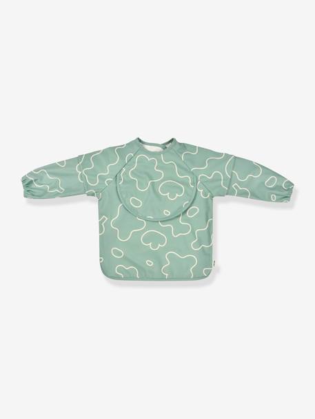 Meegroeislabbetje met mouwen 2-in-1 BEABA Playful beige+rouge+saliegroen - vertbaudet enfant 