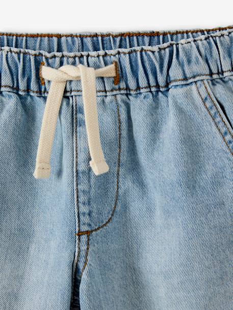 Denim jongensbermuda, gemakkelijk aan te trekken blauw, bedrukt+blauw, gestreept+denimgrijs+double stone+stone - vertbaudet enfant 