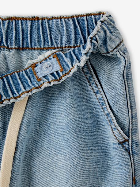 Denim jongensbermuda, gemakkelijk aan te trekken blauw, bedrukt+blauw, gestreept+denimgrijs+double stone+stone - vertbaudet enfant 