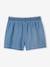 Lichtgewicht denim meisjesshort die gemakkelijk aan te trekken is gebleekt denim+stone - vertbaudet enfant 
