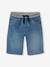 Makkelijk aan te trekken bermuda voor jongens van molton met denim-effect double stone - vertbaudet enfant 