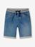 Makkelijk aan te trekken bermuda voor jongens van molton met denim-effect double stone - vertbaudet enfant 