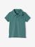 Set van 2 effen polo's voor jongens met korte mouwen blauwgroen+SET BLAUW+sinaasappel - vertbaudet enfant 