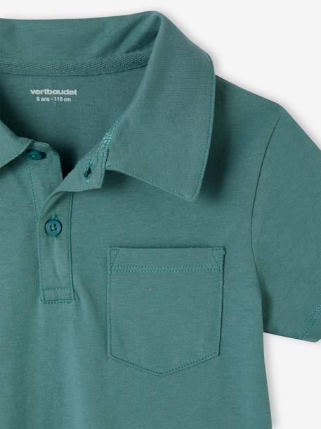 Set van 2 effen polo's voor jongens met korte mouwen blauwgroen+SET BLAUW+sinaasappel - vertbaudet enfant 