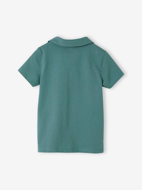 Set van 2 effen polo's voor jongens met korte mouwen blauwgroen+SET BLAUW+sinaasappel - vertbaudet enfant 