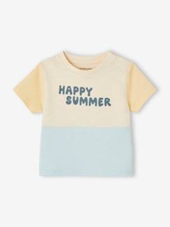 -Colourblock babyshirt 'Happy summer'