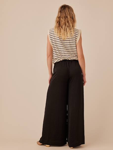 Soepele zwangerschapsbroek palazzo-stijl ENVIE DE FRAISE zwart - vertbaudet enfant 