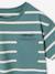 Aanpasbaar jongensshirt met strepen blauwgroen - vertbaudet enfant 