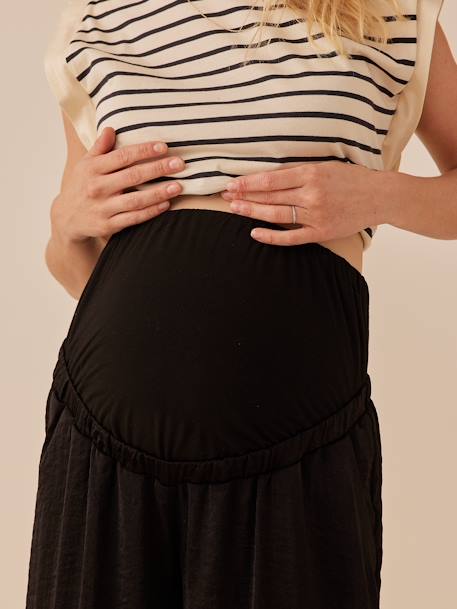 Soepele zwangerschapsbroek palazzo-stijl ENVIE DE FRAISE zwart - vertbaudet enfant 