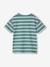 Aanpasbaar jongensshirt met strepen blauwgroen - vertbaudet enfant 