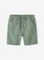 Jongensbermuda van katoen/linnen blauwgroen+gemêleerd beige - vertbaudet enfant 