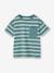 Aanpasbaar jongensshirt met strepen blauwgroen - vertbaudet enfant 