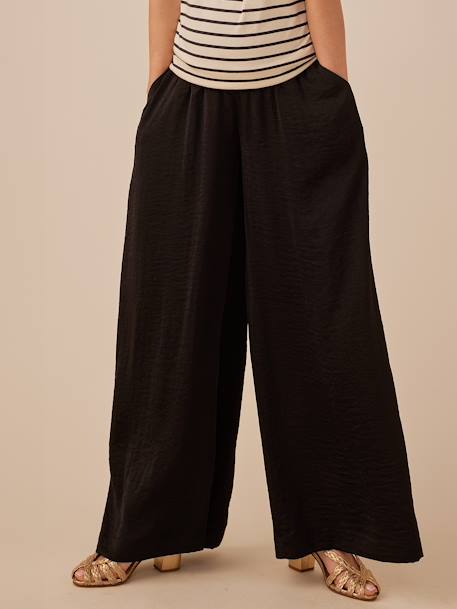 Soepele zwangerschapsbroek palazzo-stijl ENVIE DE FRAISE zwart - vertbaudet enfant 