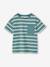 Aanpasbaar jongensshirt met strepen blauwgroen - vertbaudet enfant 