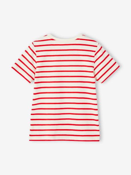 Marinière jongensshirt korte mouwen azuurblauw+donkerblauwe indigo gestreept+geel, gestreept+Gestreept salie+rood, gestreept - vertbaudet enfant 