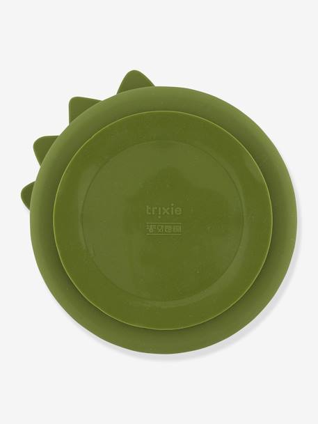 Siliconen bord met compartimenten TRIXIE Animal geel+groen+nude+sinaasappel - vertbaudet enfant 