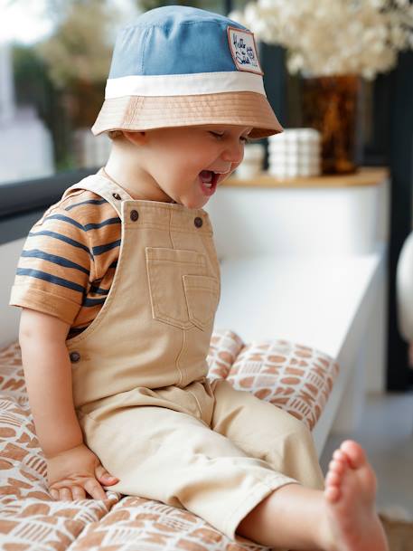 Colorblock muts babyjongens blauw+saliegroen - vertbaudet enfant 