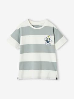 Jongens-T-shirt, poloshirt, souspull-T-shirt met grote streep voor jongens