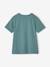 Jongensshirt met motief in omkeerbare pailletten Basics blauwgroen+ecru+nachtblauw+oceaanblauw+wit - vertbaudet enfant 